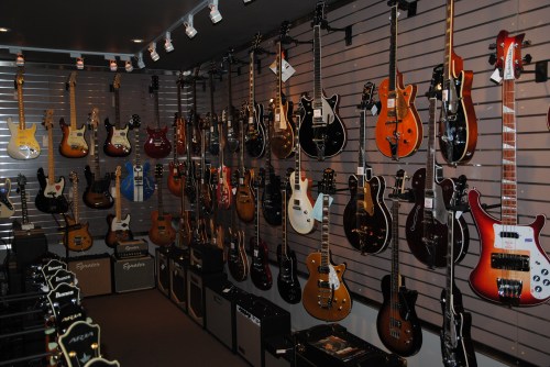 inside The Guitar Boutique, Bethany, Ontario